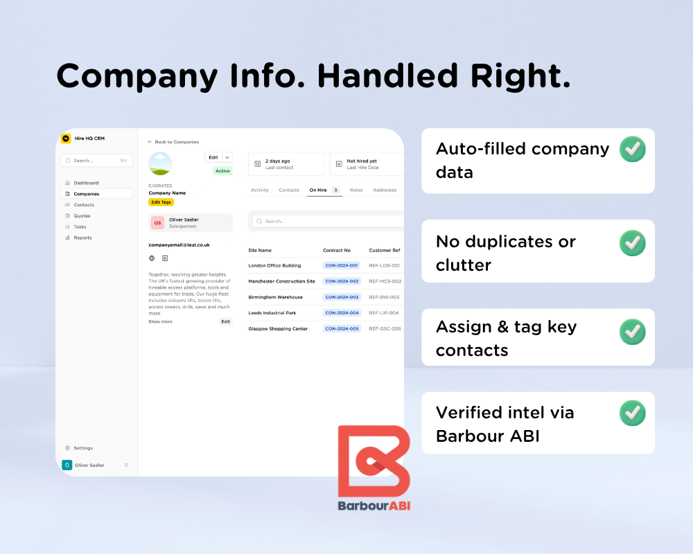Company & Contact Management